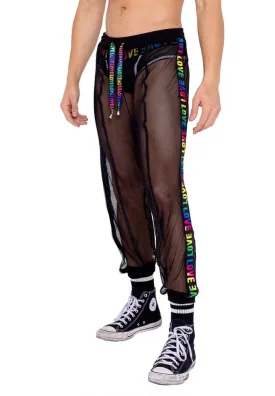 Love Pride Fishnet Joggers