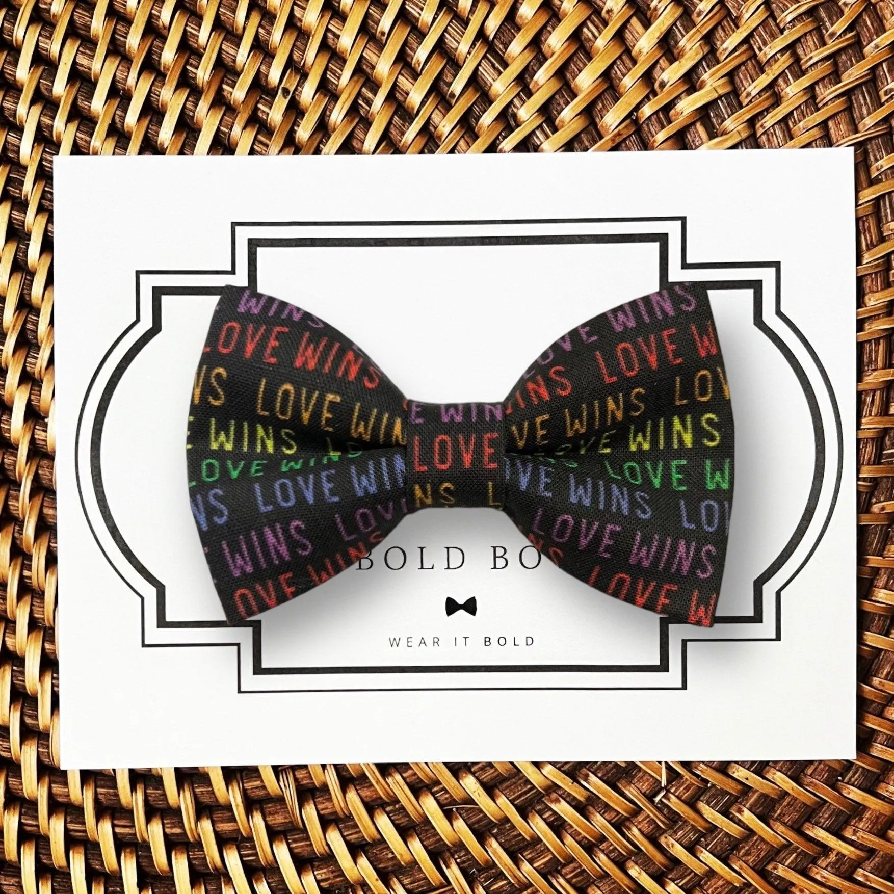 Love Wins Pride Bow for Dog Collar and Cat Collar