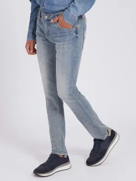 Low-Rise Skinny Fit Miami Denim Jeans In Stream Wash