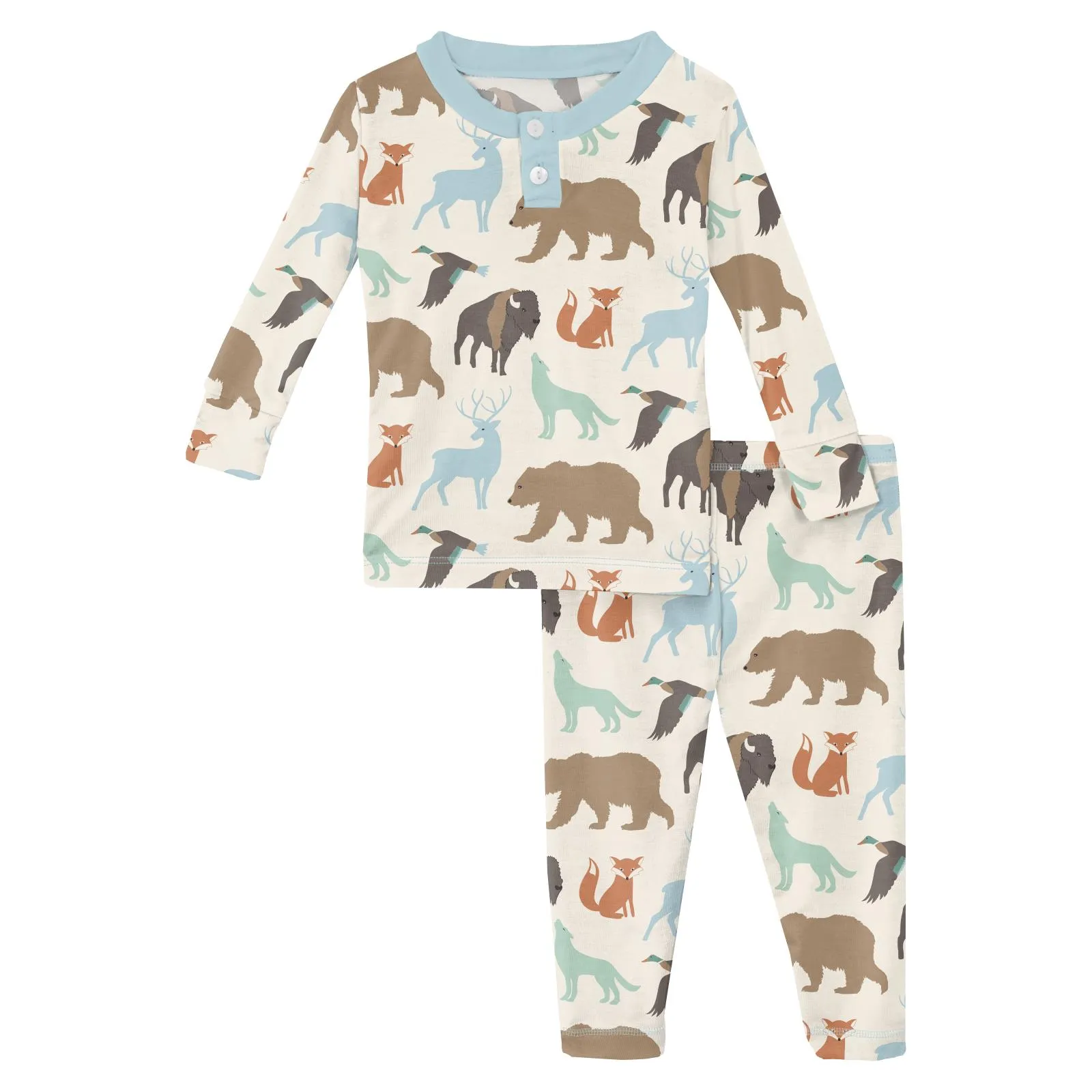 L/S Henley Pajama Set, National Wildlife Federation