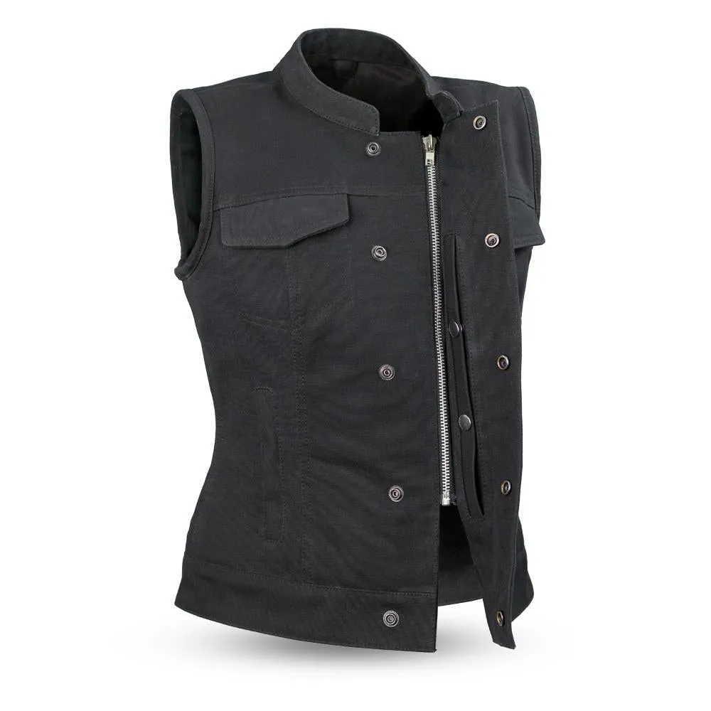 Ludlow Black Canvas Vest