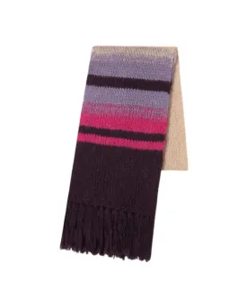 Luisa Cerano Fancy Stripe Alpaca Knit Scarf