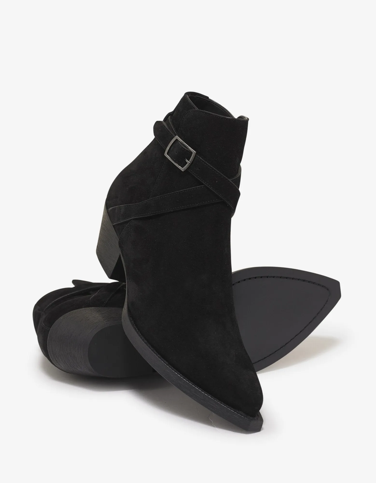 Lukas 40 Buckle Suede Leather Jodhpur Boots