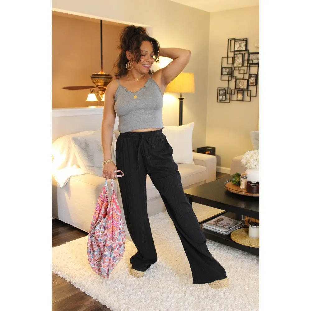 Lulu Wide Leg Cabana Pants