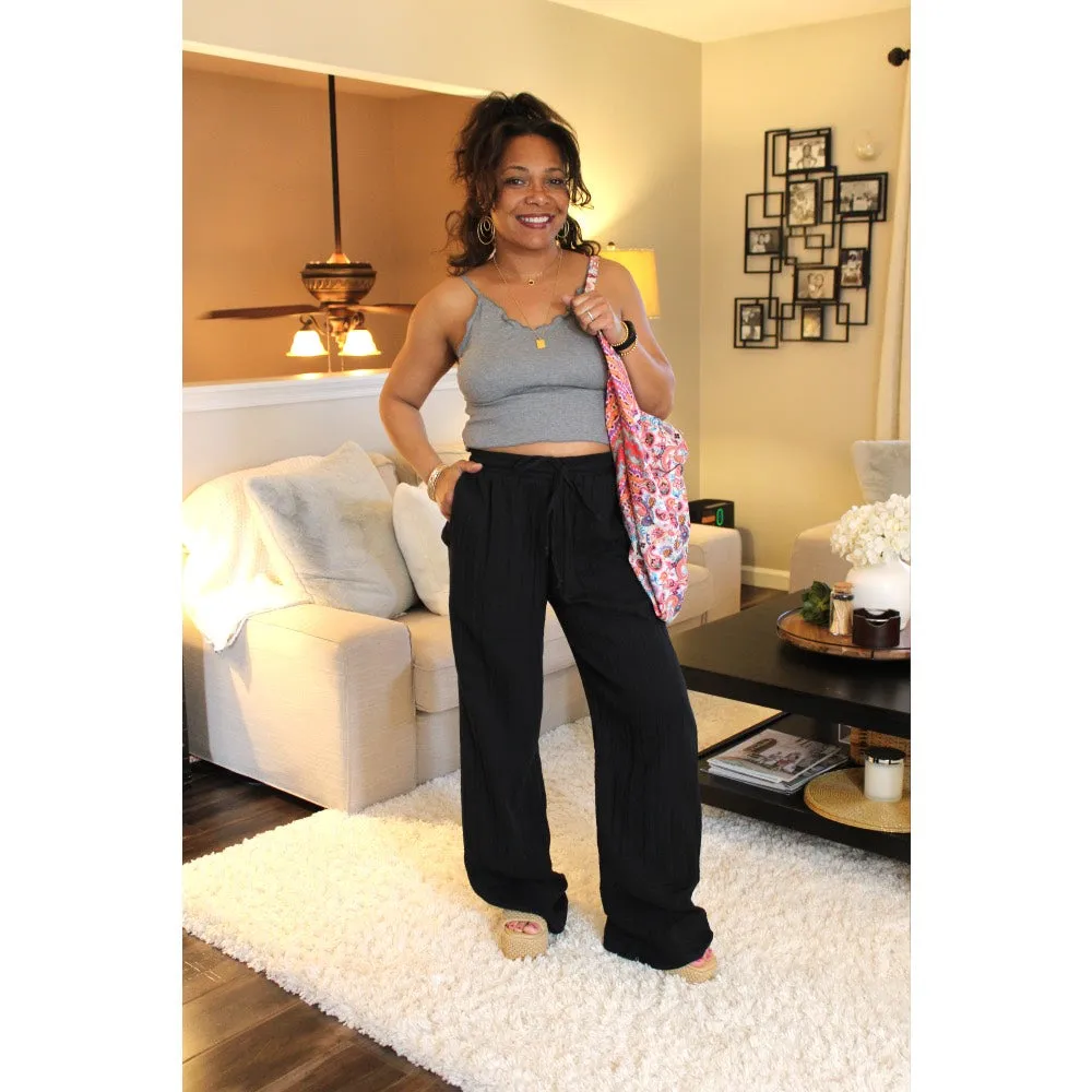 Lulu Wide Leg Cabana Pants