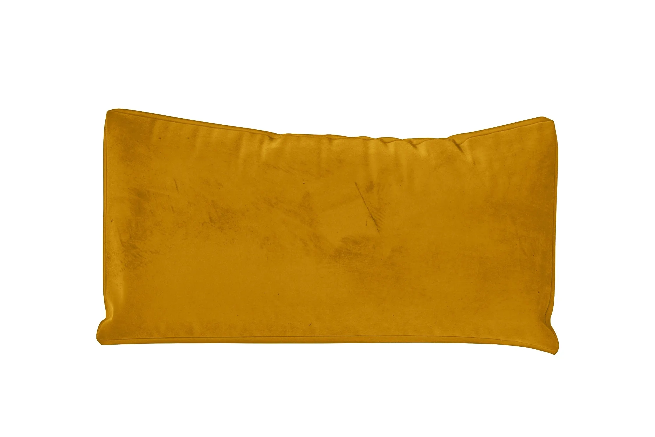 Lumbar Cushions 50 x 35 cm Yellow Velvet