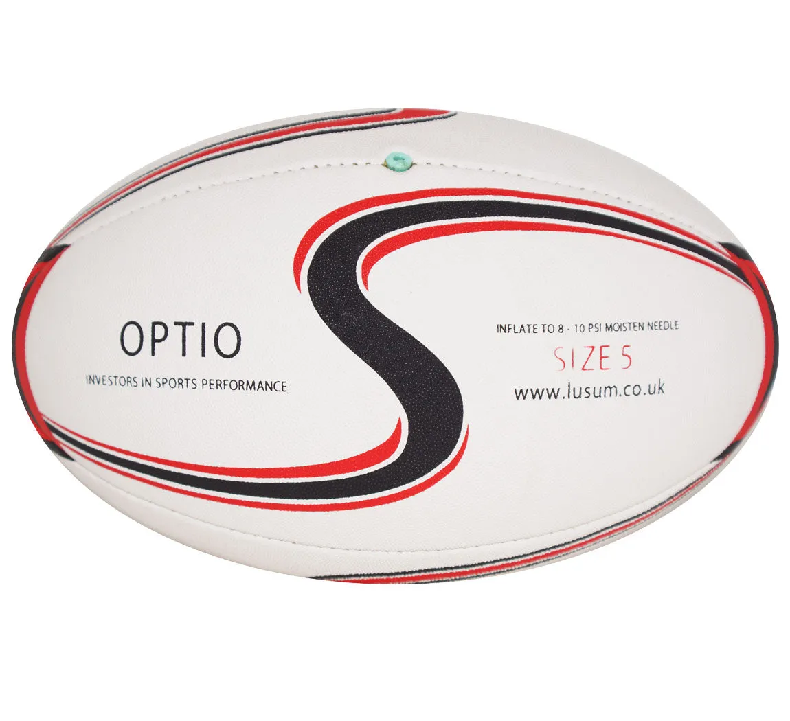 Lusum Optio Match Rugby Ball 3 Pack