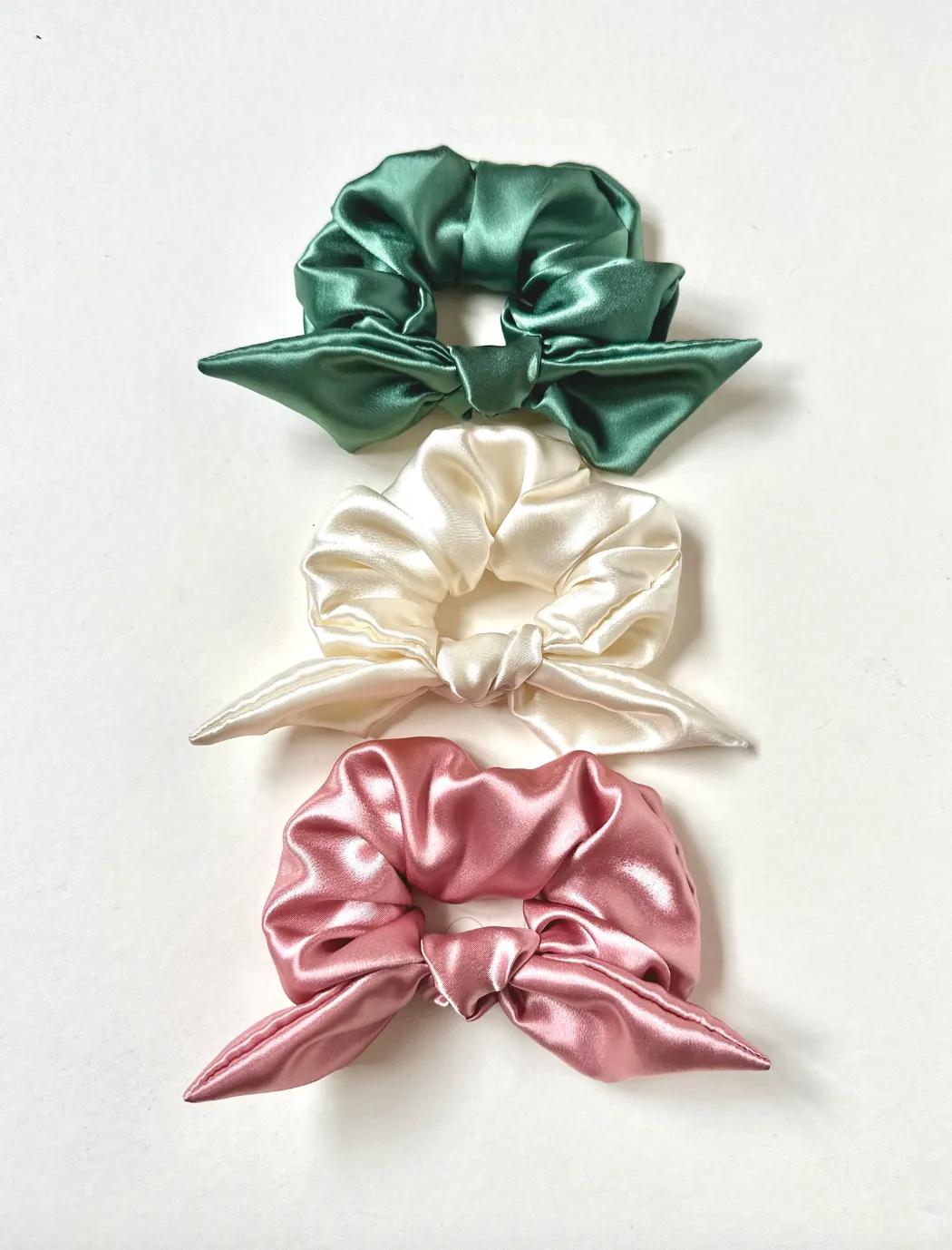 Luxe Satin Sleep Scrunchies | Bardot Bundle Box | Knot Scrunchies or Skinny Scrunchies | Pack of 3 items | Gift For Her