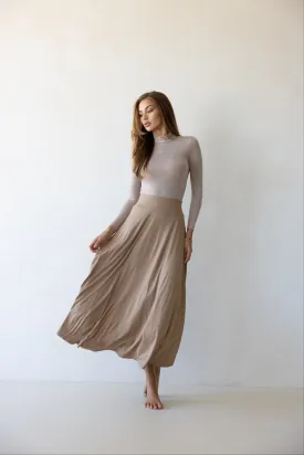 Luxe Swing Skirt Latte FINAL SALE