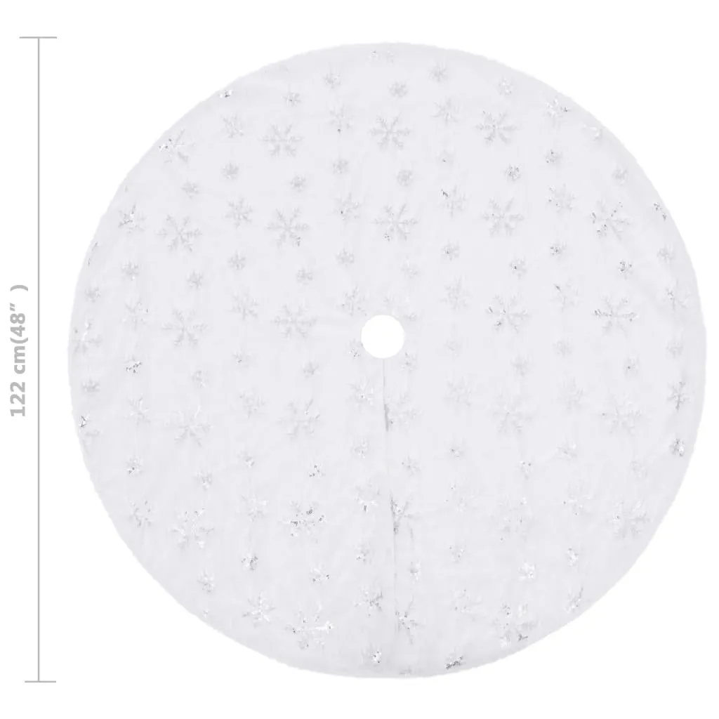 Luxury Christmas Tree Skirt White 122 cm Faux