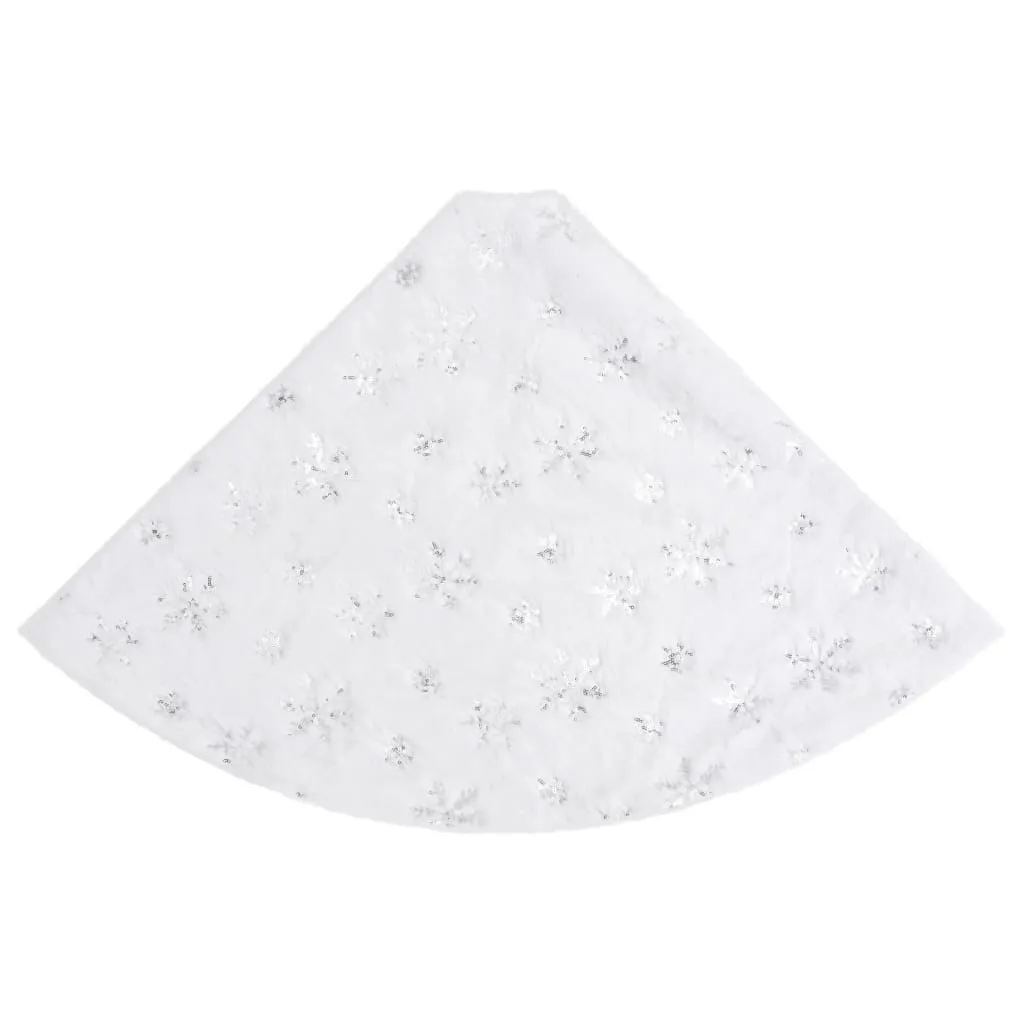 Luxury Christmas Tree Skirt White 122 cm Faux