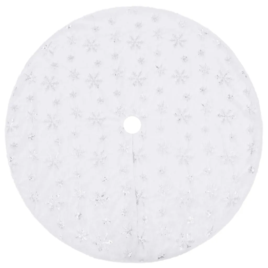 Luxury Christmas Tree Skirt White 122 cm Faux