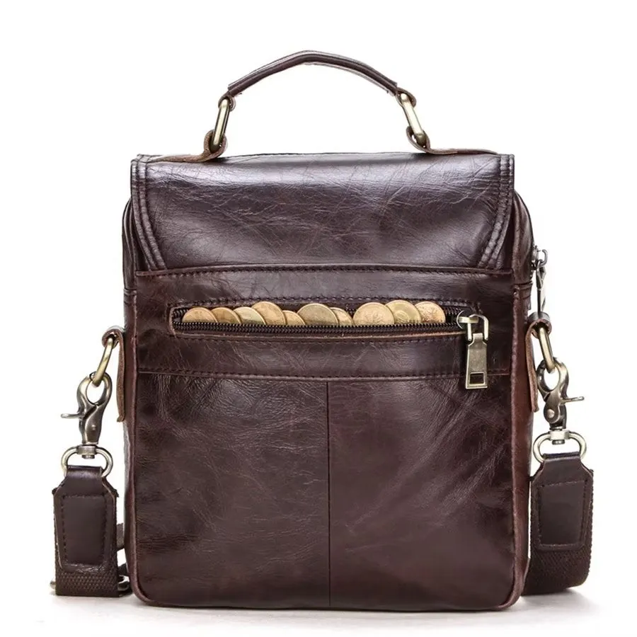 Luxury Crossbody Messenger Bag: Crazy Horse Rugged Collection