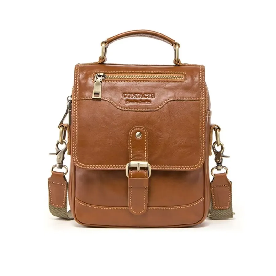 Luxury Crossbody Messenger Bag: Crazy Horse Rugged Collection