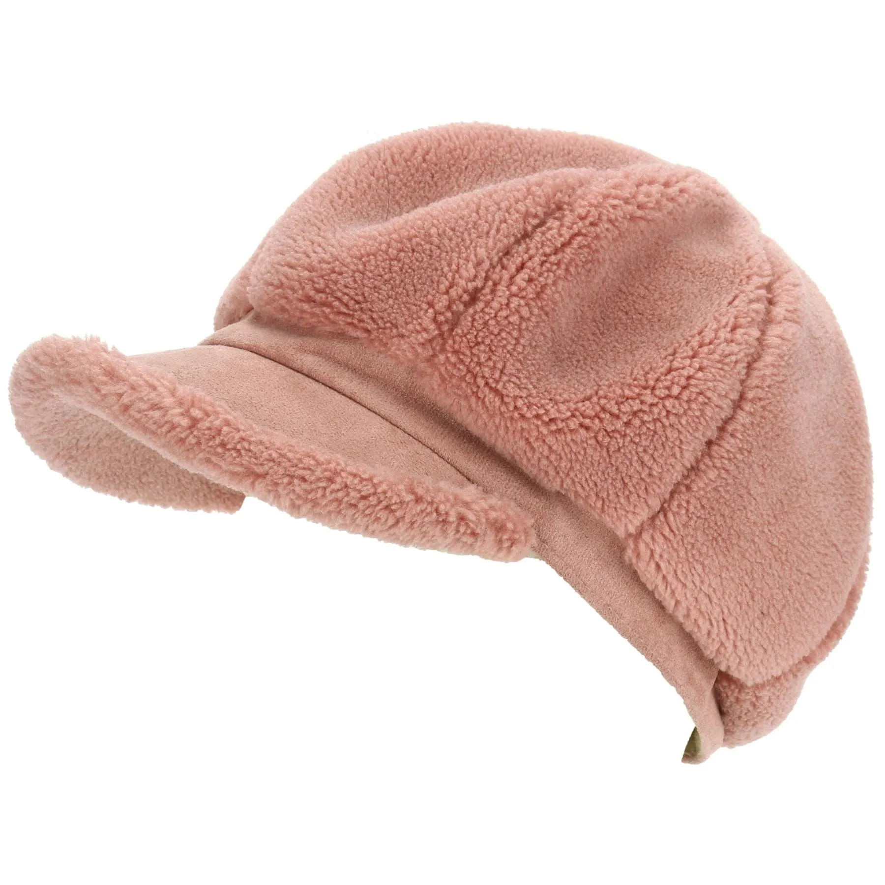 Macahel 8 Panel Vintage Peaked Cap - Pink