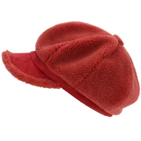 Macahel 8 Panel Vintage Peaked Cap - Red