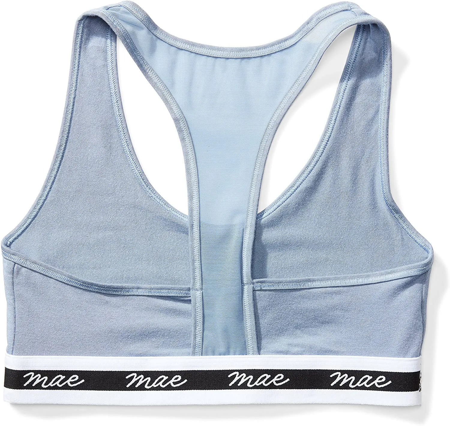 Mae Women's Racerback Mesh Modal Logo Elastic Bralette