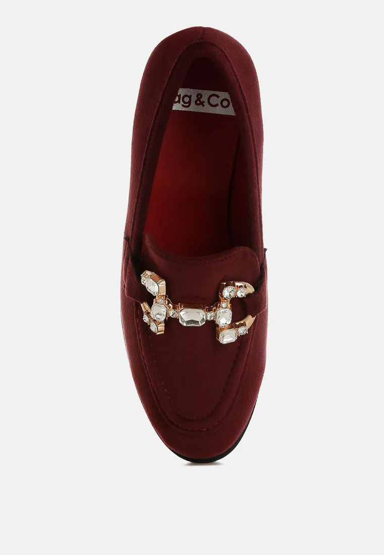 Maestro Diamante Embellished Horsebit Loafers