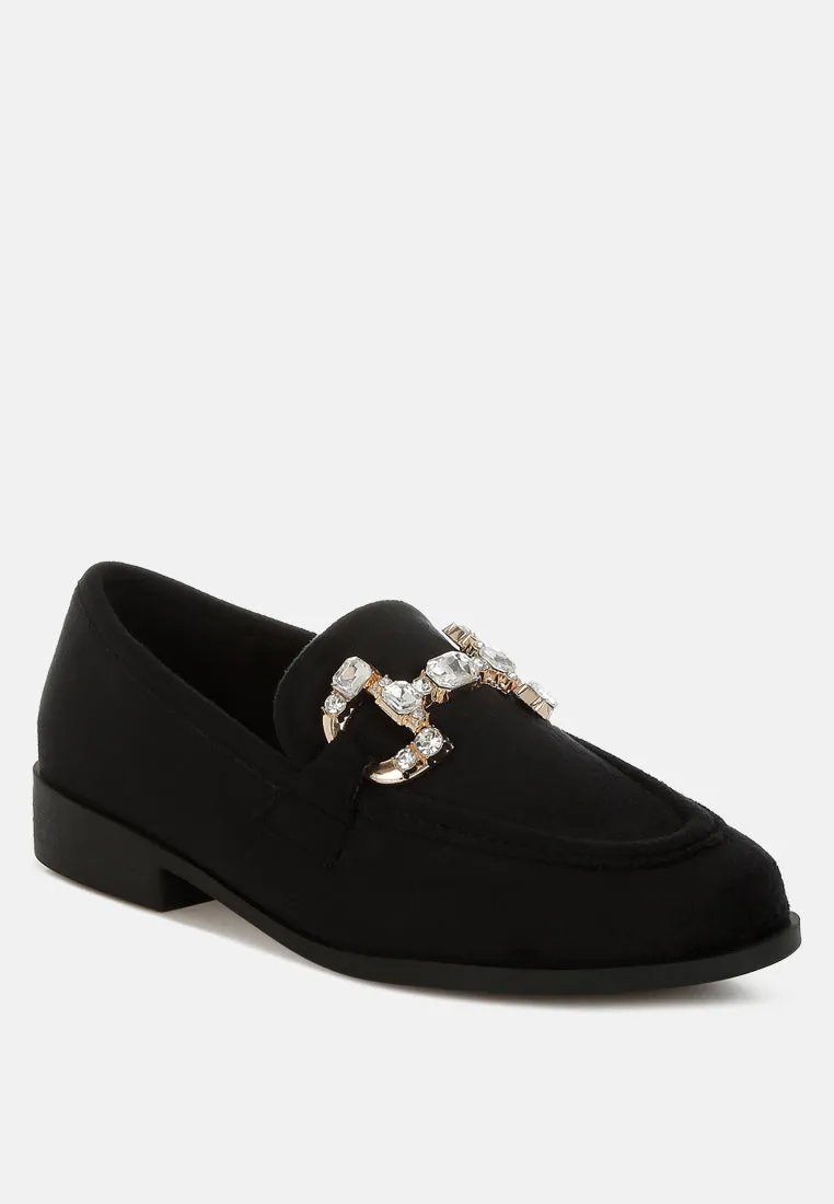 Maestro Diamante Embellished Horsebit Loafers