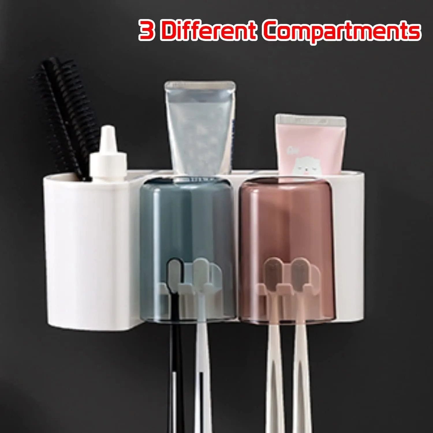 Magic Sticker Series Wall Mounted Toothbrush Holder Storage Shelf