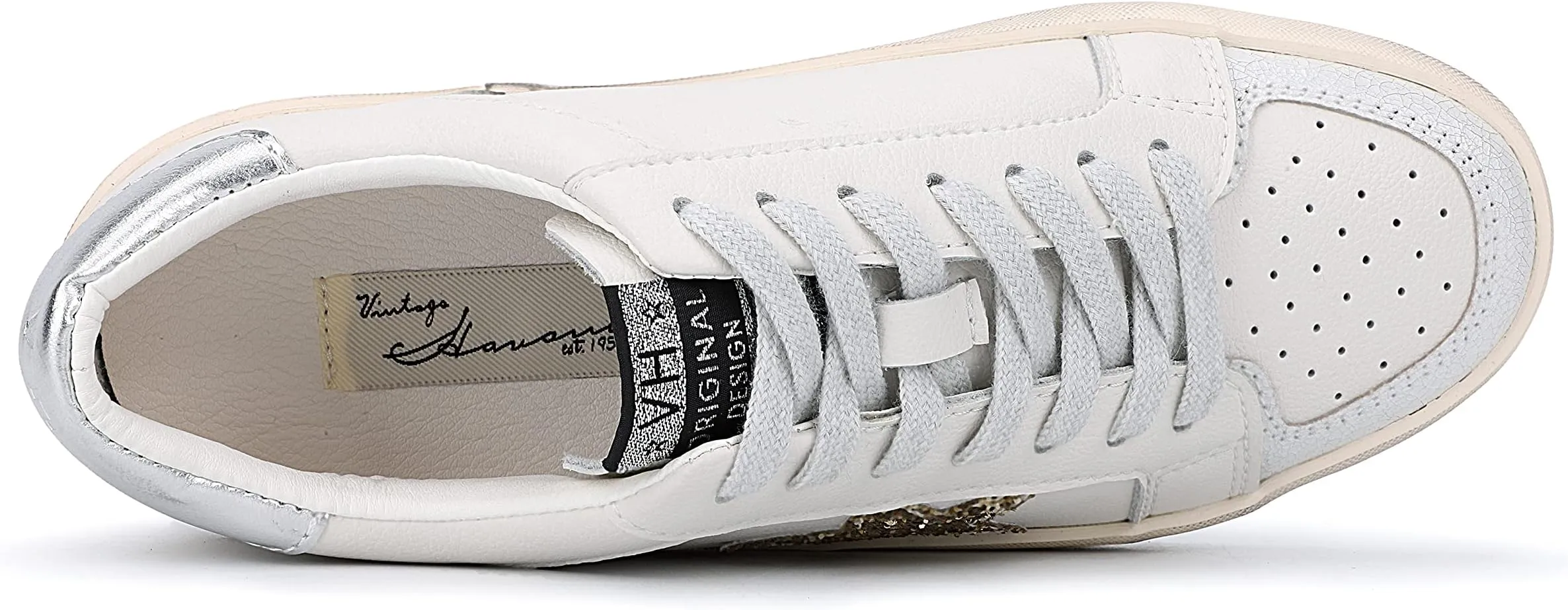 Magneev Vintage Havana Sneakers, White Multi