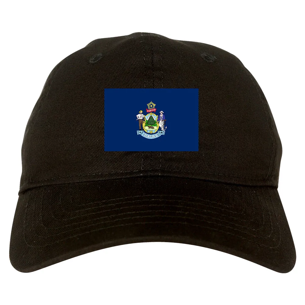 Maine State Flag ME Chest Mens Dad Hat