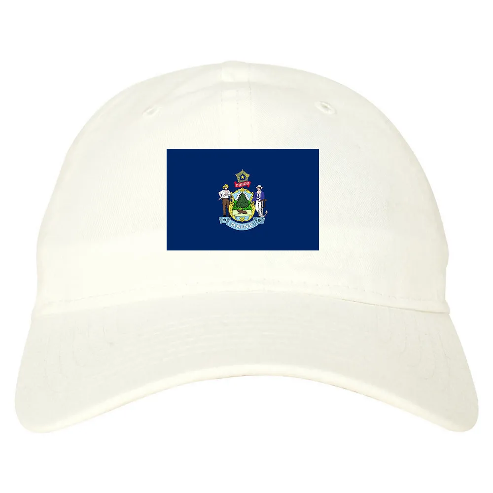 Maine State Flag ME Chest Mens Dad Hat