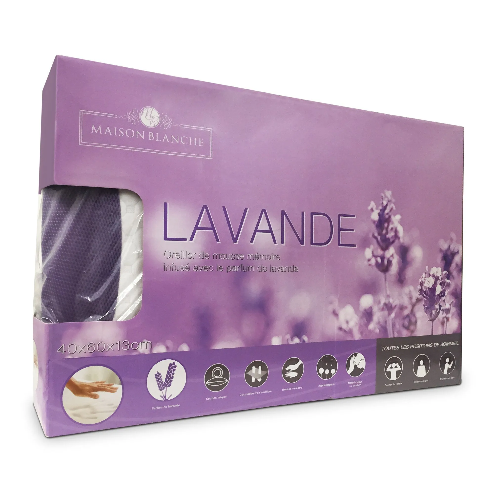 Maison Blanche | Lavender Infused Memory Foam Pillow