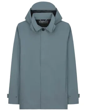 MAIUM Mac short raincoat blue grey unisex