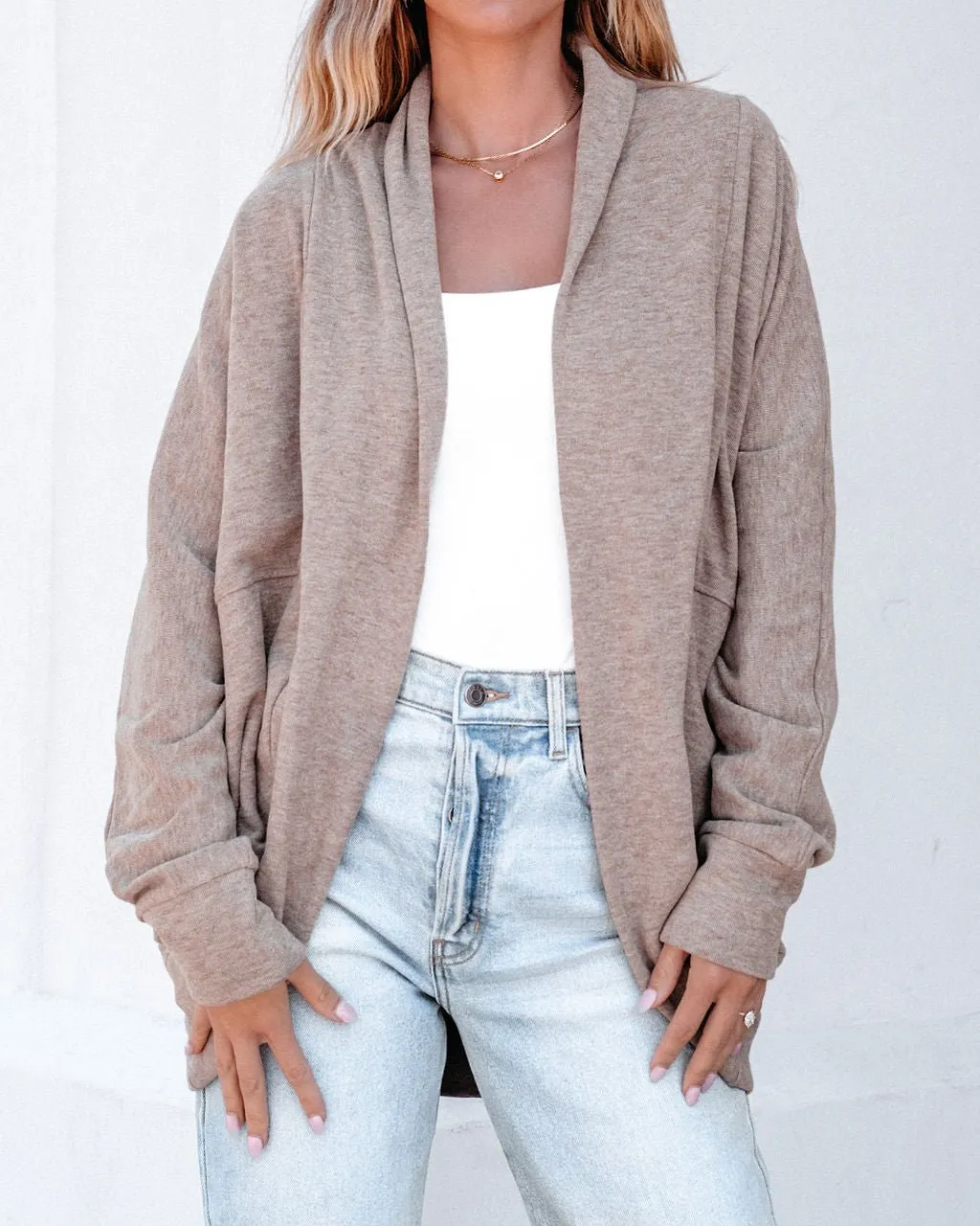 Make It Yours Taupe Brushed Cardigan - FINAL SALE