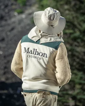 Malbon Golf Backcountry Polar Fleece Vest - FOREST/IVORY