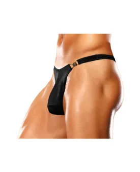 Male Power Bong Clip Thong Black L-xl