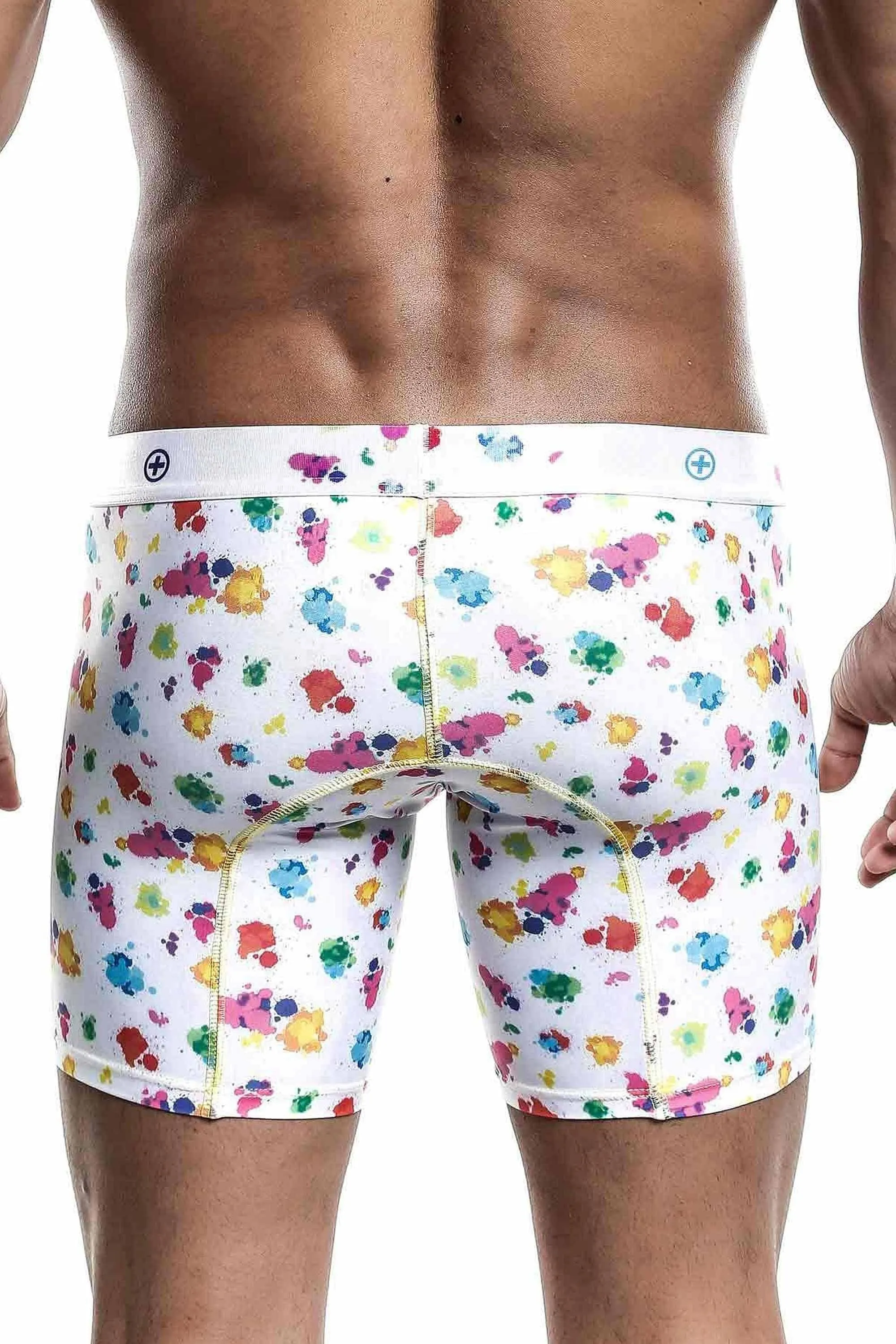 MaleBasics New Hipster Boxer Brief White Splash