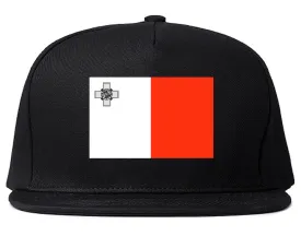 Malta Flag Country Printed Snapback Hat Cap