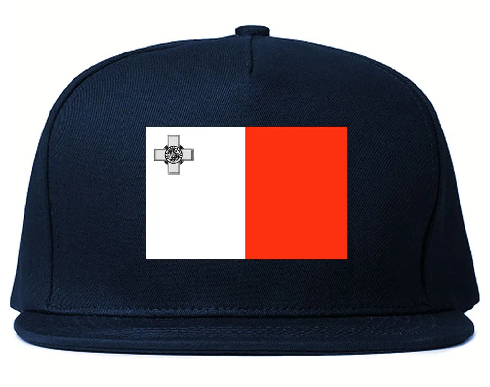 Malta Flag Country Printed Snapback Hat Cap