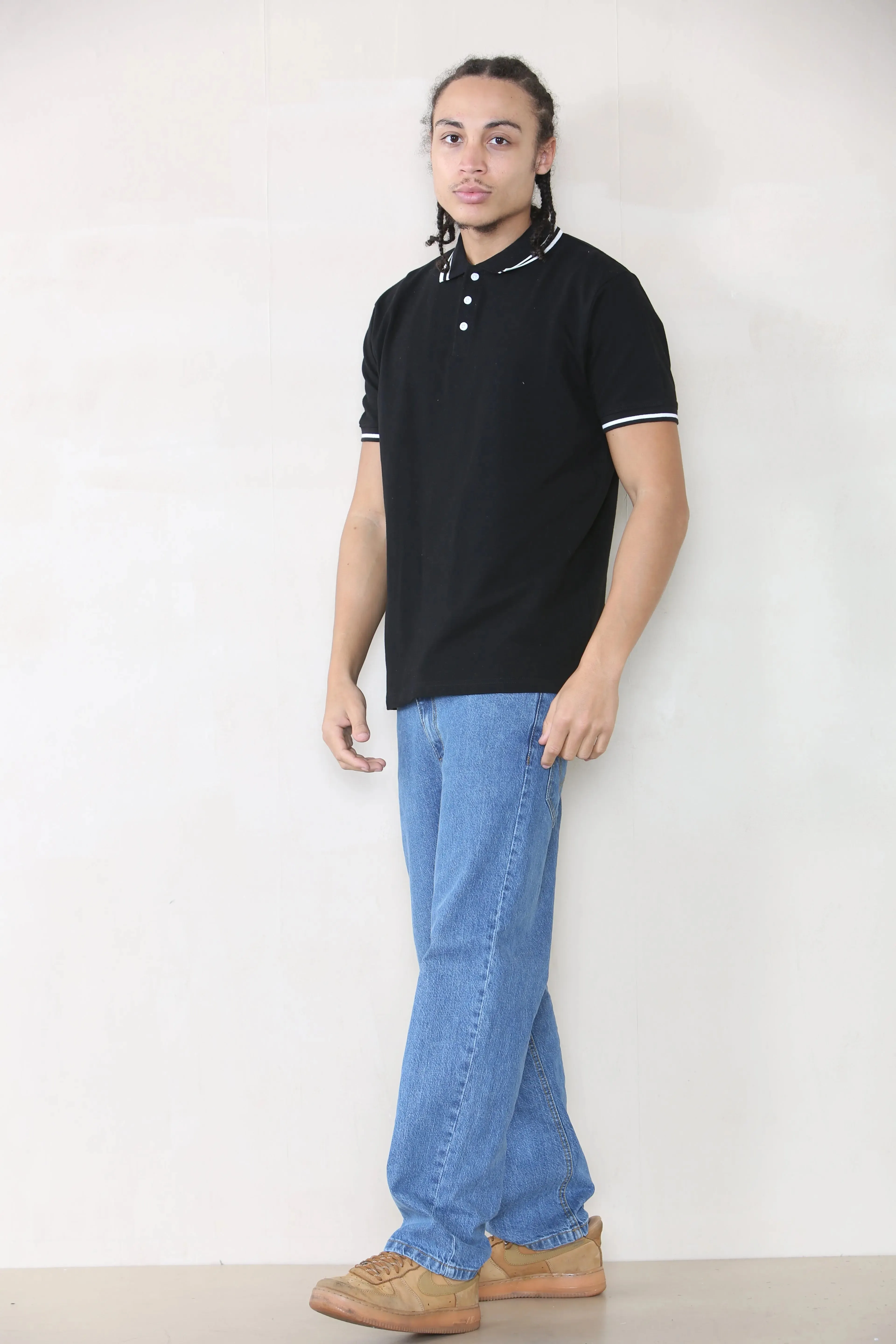 Man Slim Tipped Pique Polo Shirt