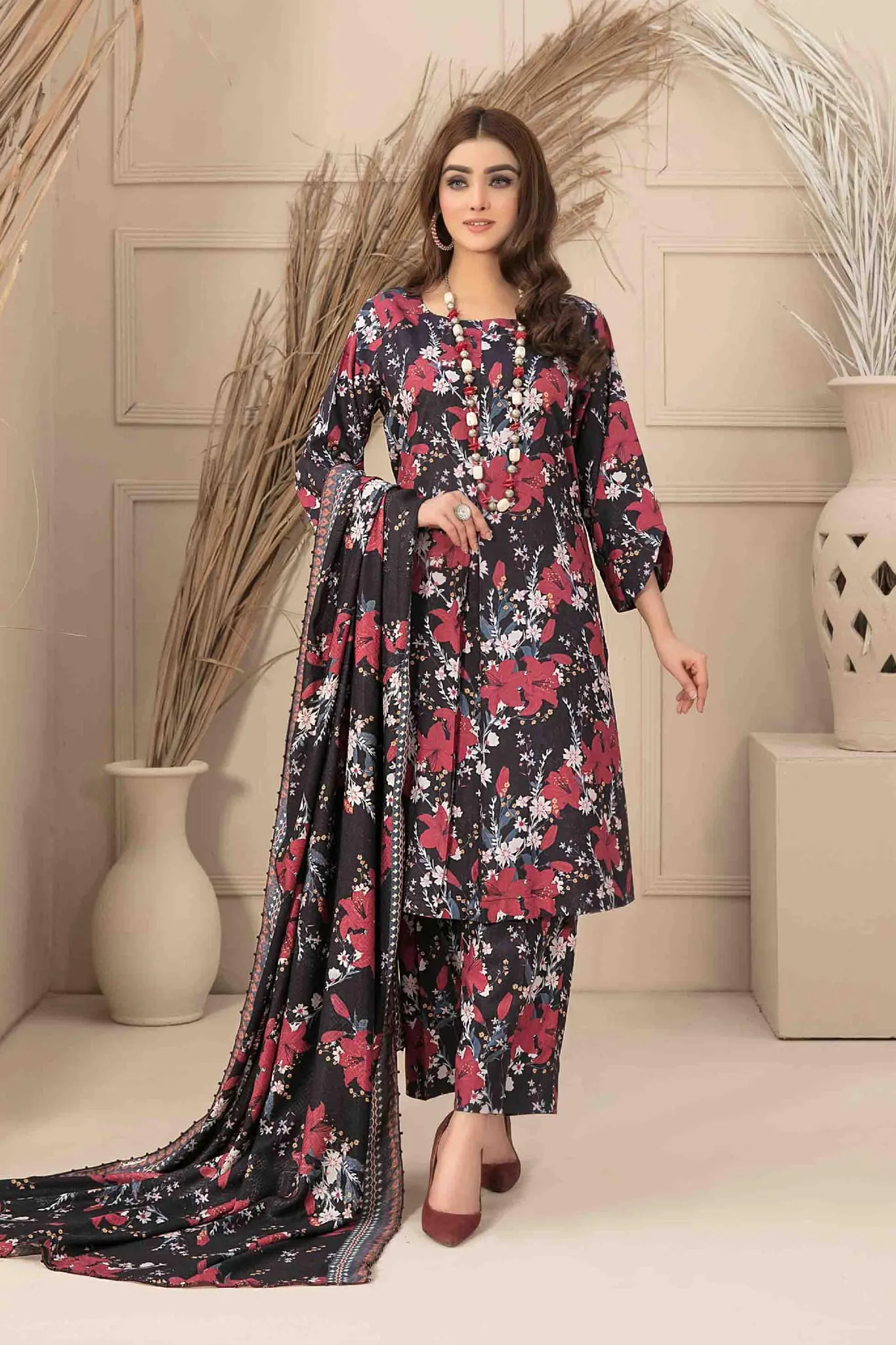 Manahil by Tawakkal Unstitched 3 Piece Digital Printed Linen Collection'2022-M-8038