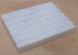 Marble Fluted Rectangle Soap Dish