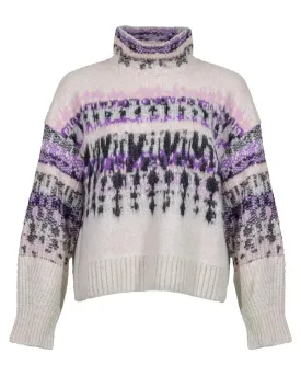 Marc Cain Deep Plum Pattern Sweater