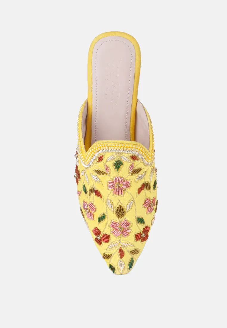 Marcella Embroidered Mules