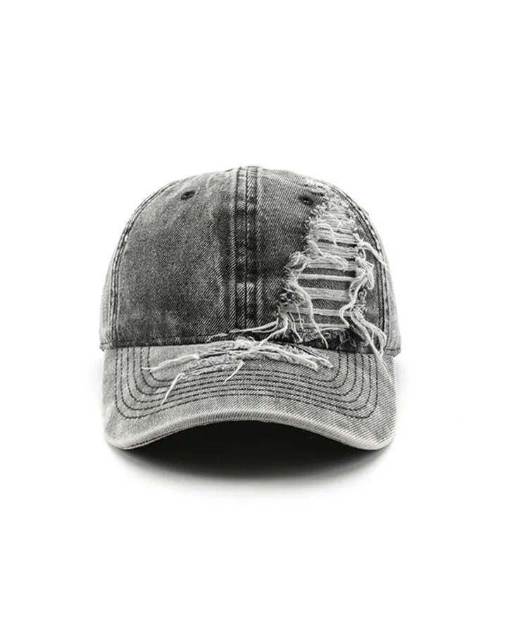 March 2024Distressed Washed Peaked Cap