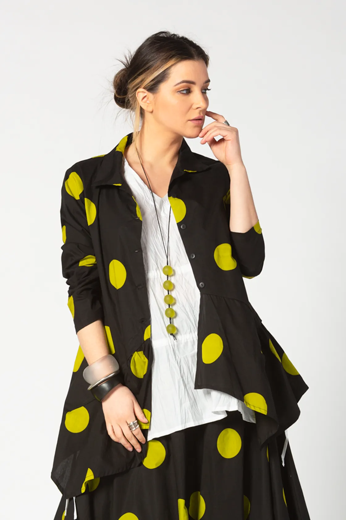 Marigot Shirt in Lime Dots Carnaby