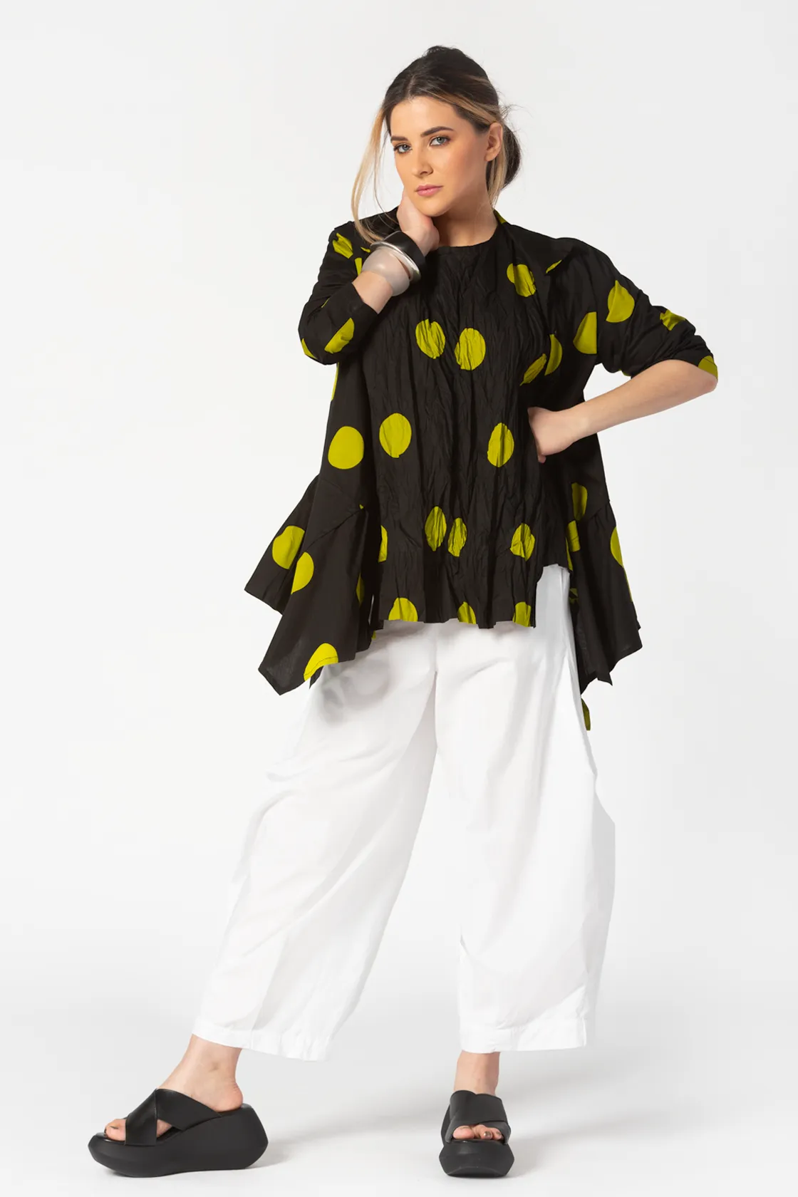 Marigot Shirt in Lime Dots Carnaby