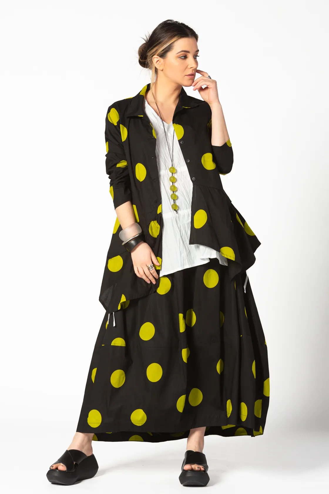 Marigot Shirt in Lime Dots Carnaby