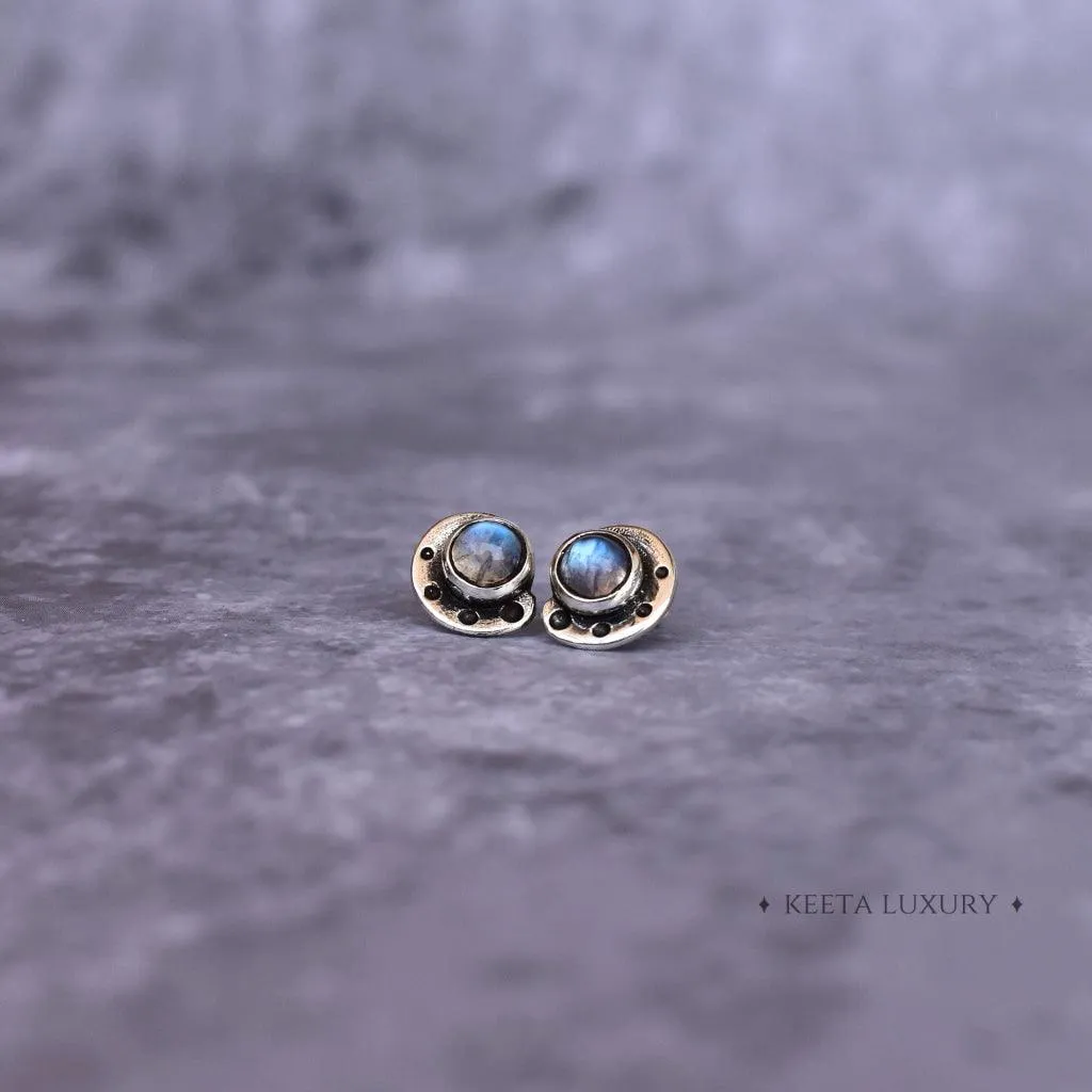 Marine Muse - Moonstone Studs