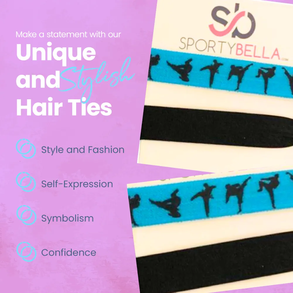 Martial Arts, Karate, Kickboxing, Self Defense No Crease Hair Ties- Pick Color