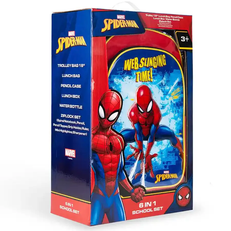 Marvel Spiderman Web Sling Action 6in1 Box Set 18"