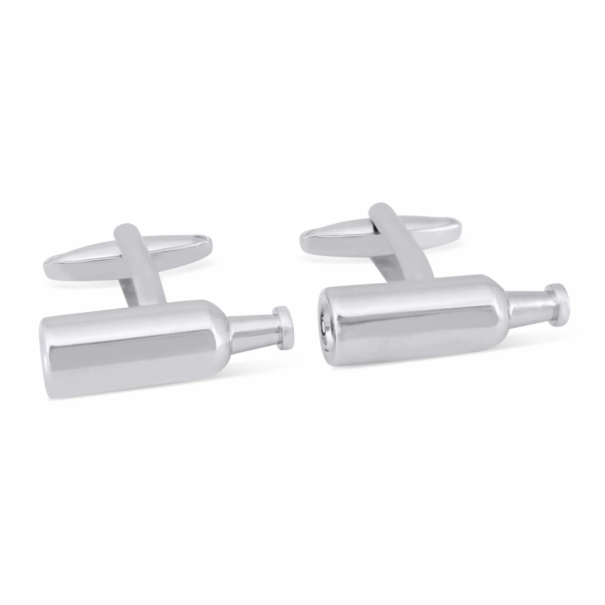 MarZthomson Wine Bottle Cufflinks in Silver (Online Exclusive)