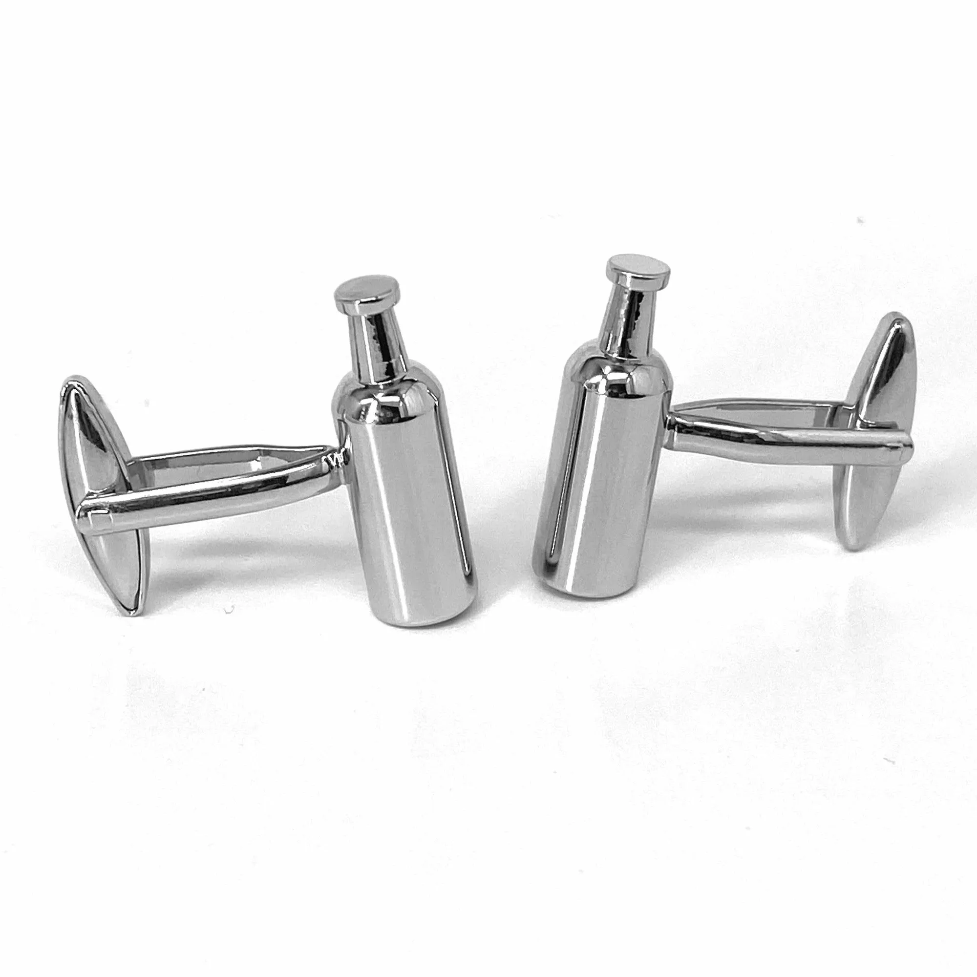 MarZthomson Wine Bottle Cufflinks in Silver (Online Exclusive)