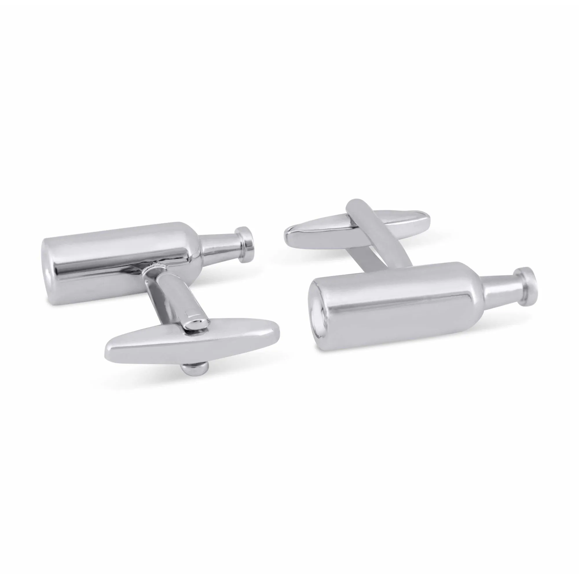 MarZthomson Wine Bottle Cufflinks in Silver (Online Exclusive)